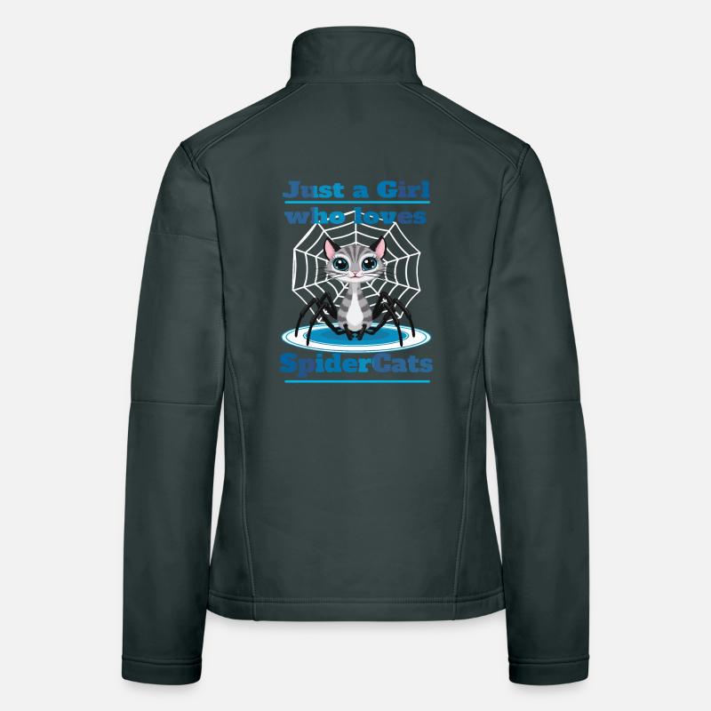 Cute Spiders Cat Women's Softshell Jacket