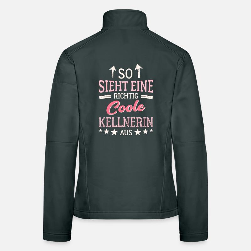 So sieht eine coole Kellnerin aus Bedienung Frauen Softshelljacke