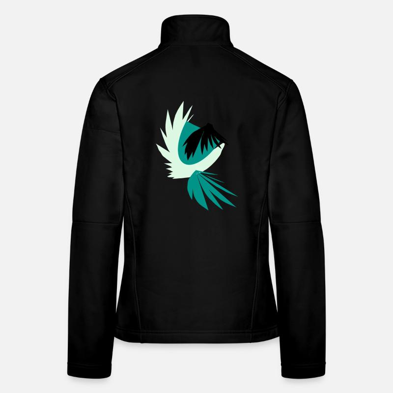 Tropical palm fronds in the wind - Women's Softshell Jacket - black
