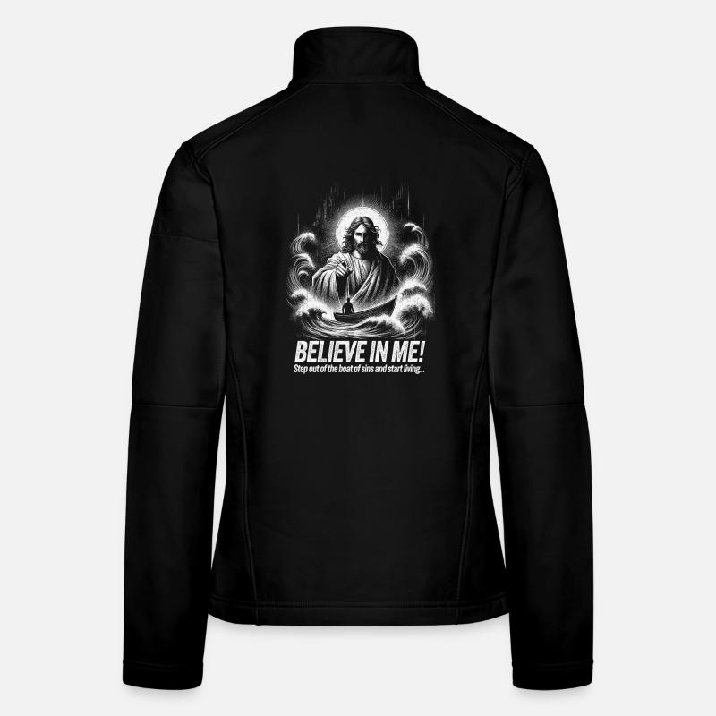 Inspirer la foi de Jésus Imprimer Veste en tissu softshell Femme