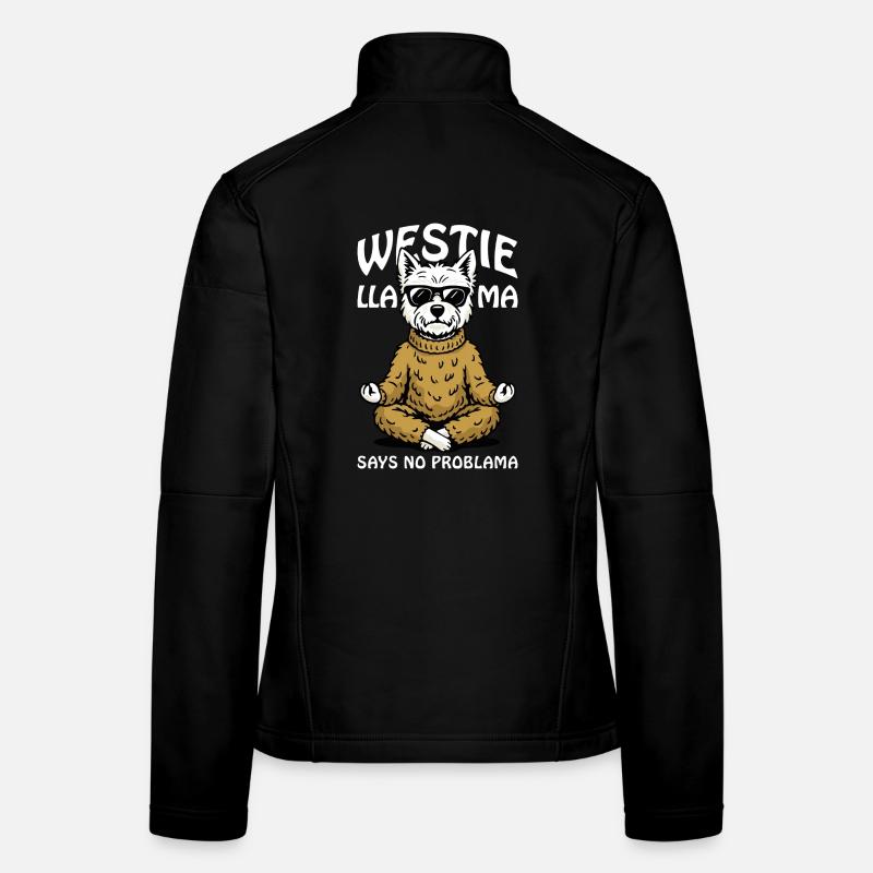 West Highland white terrier médite Veste en tissu softshell Femme