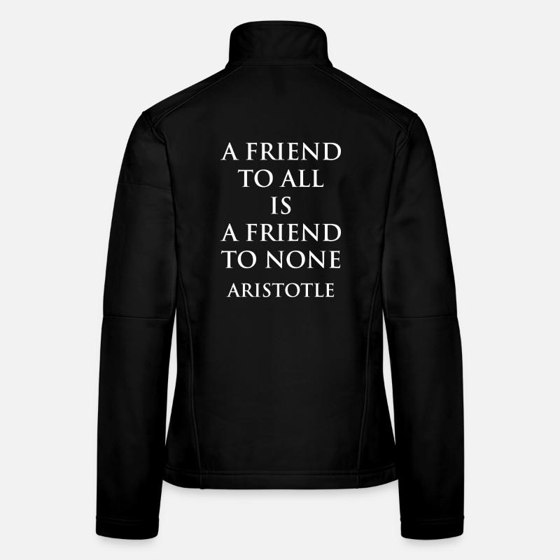 Conception de citation philosophique minimaliste Veste en tissu softshell Femme