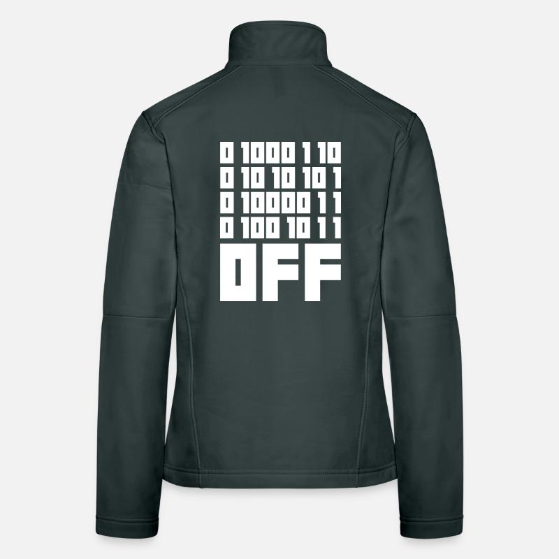 Binary Code F**k OFF – Humour Nerd & Geek Code Veste en tissu softshell Femme