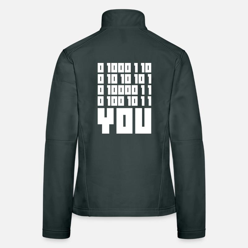 Binary Code F**k YOU – Geek Code & Nerd Humo Women's Softshell Jacket