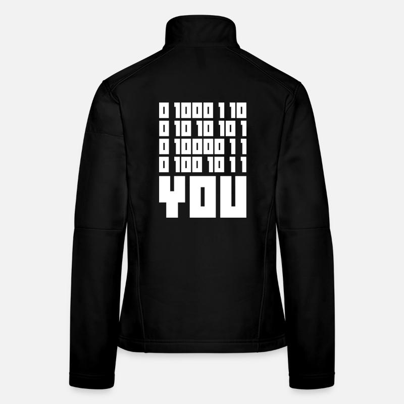Binärcode F**k YOU – Geek Code & Nerd Humo Frauen Softshelljacke