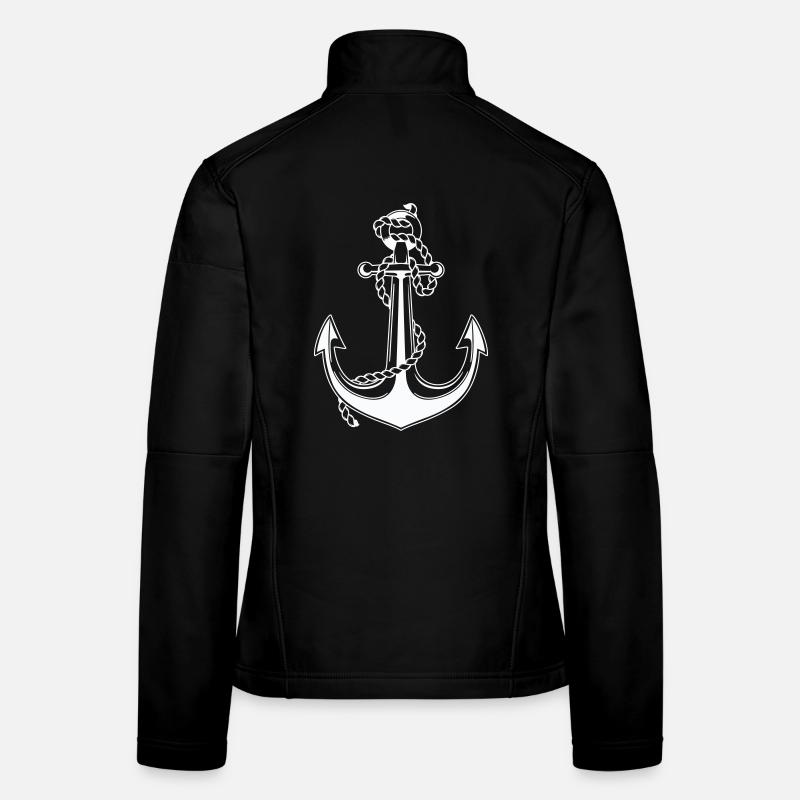 Ancre avec motif de corde Veste en tissu softshell Femme