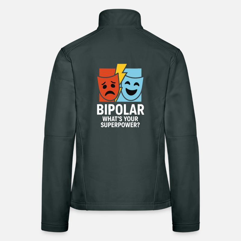 Bipolar What's Your Superpower – Statement Design Women's Softshell Jacket