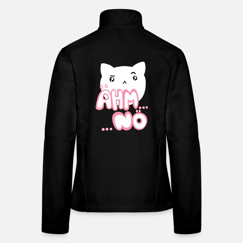 Euh, non, le rose chat kawaii Veste en tissu softshell Femme