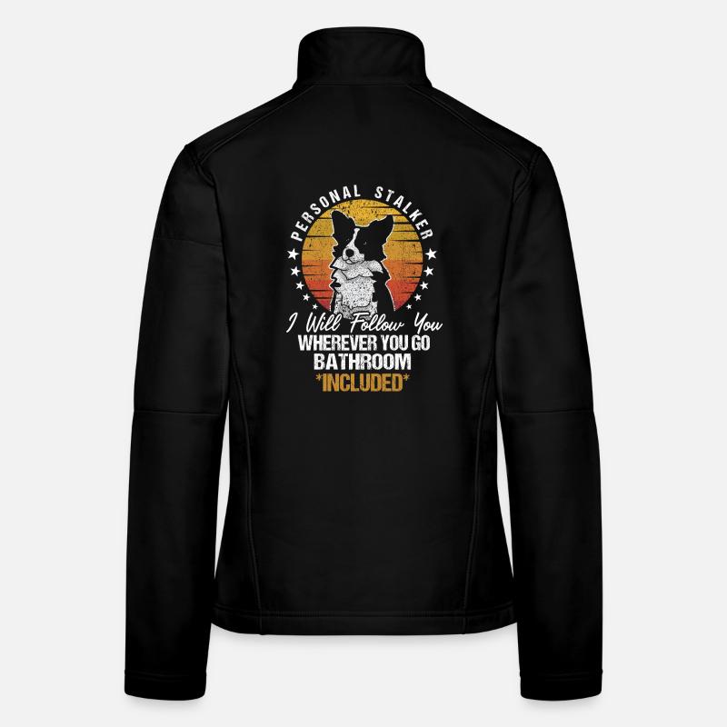 Funny Border Collie Herding Dog Design No space Women's Softshell Jacket