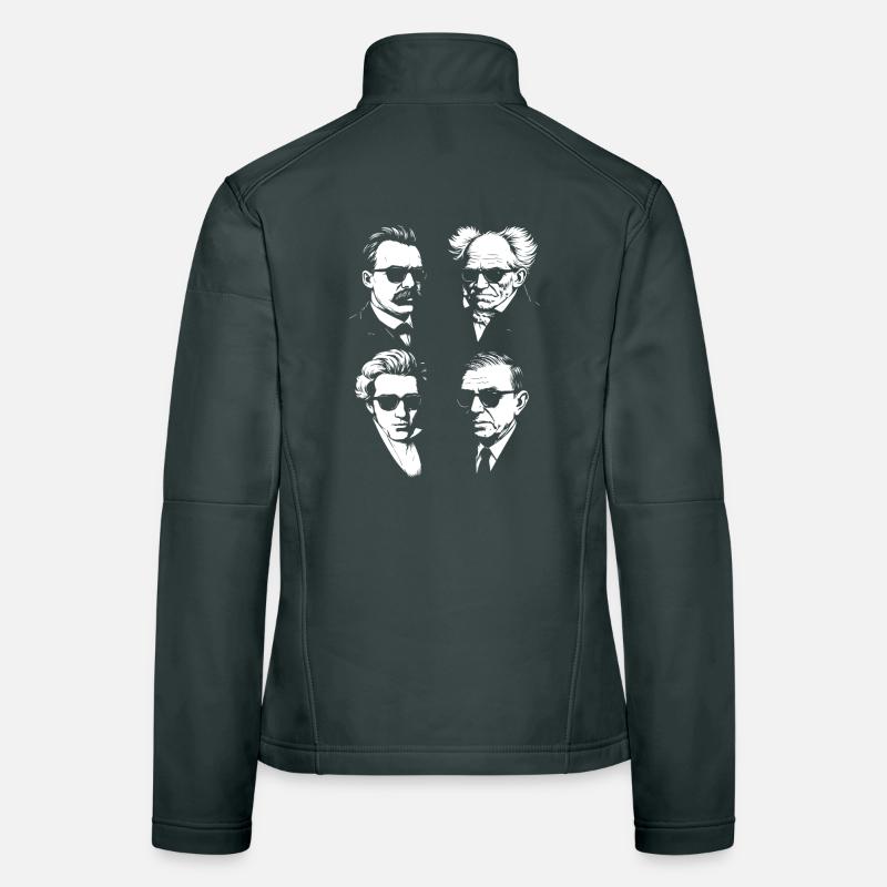 Existentialisme philosophie design Veste en tissu softshell Femme