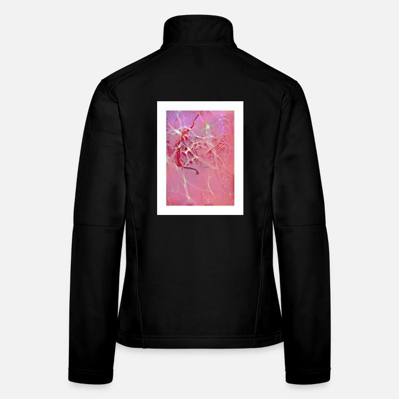 Reflets Abstraits Roses Veste en tissu softshell Femme