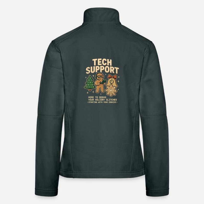 Vintage Tech Support Retro IT Christmas Women's Softshell Jacket