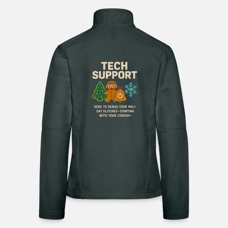 Débogage du support informatique des cadeaux de Noël administratifs Veste en tissu softshell Femme