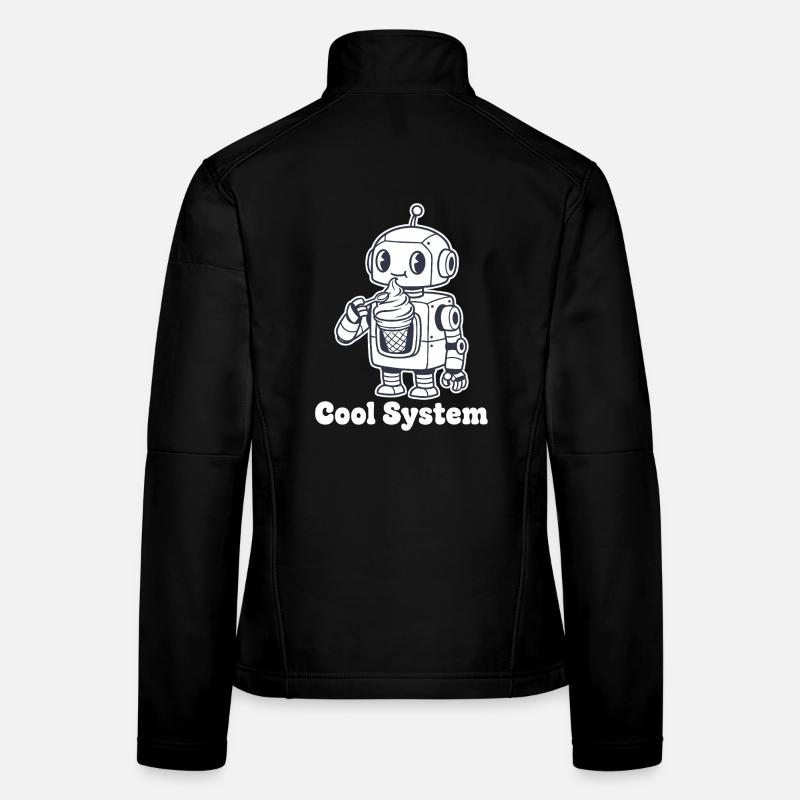 Robot avec une glace Veste en tissu softshell Femme