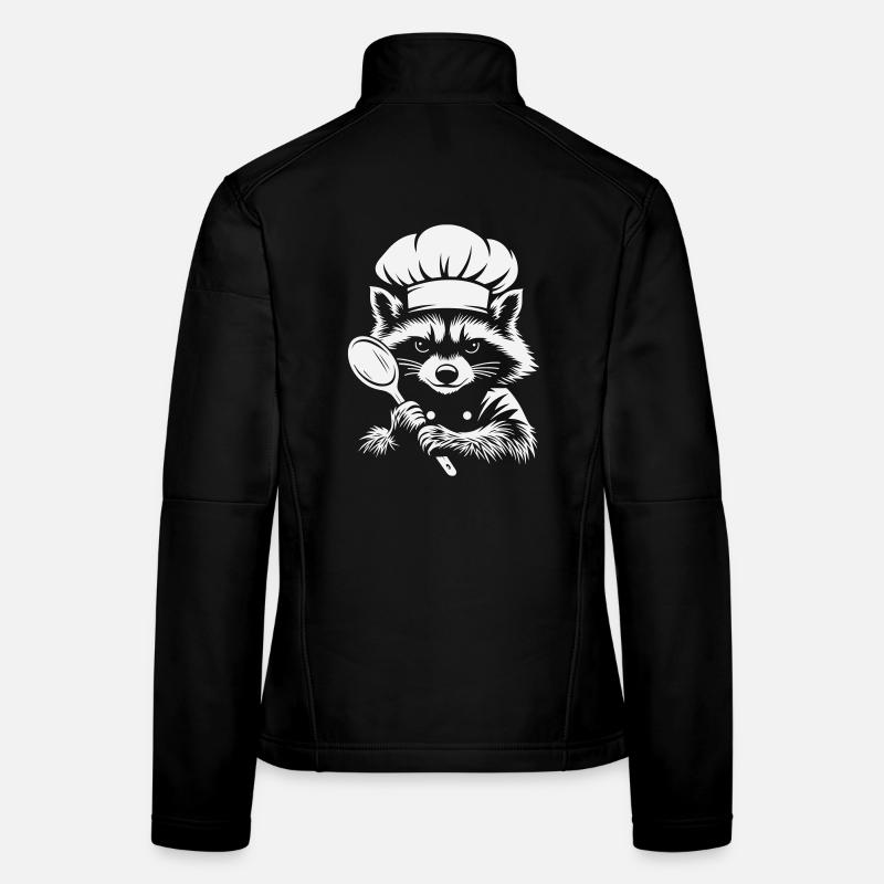 Grim Raccoon Cook | Funny kitchen motif Women's Softshell Jacket