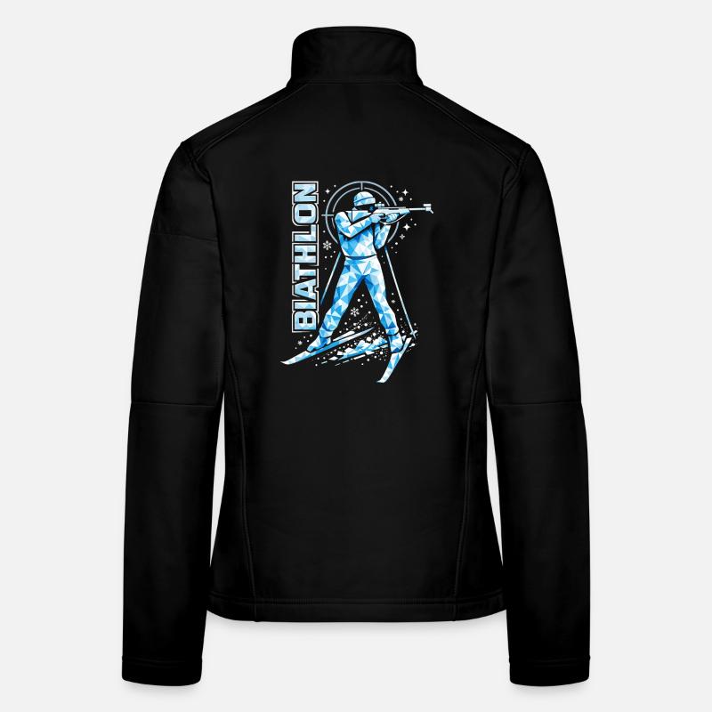 Biathlon Geschenk Wintersport Fan Frauen Softshelljacke