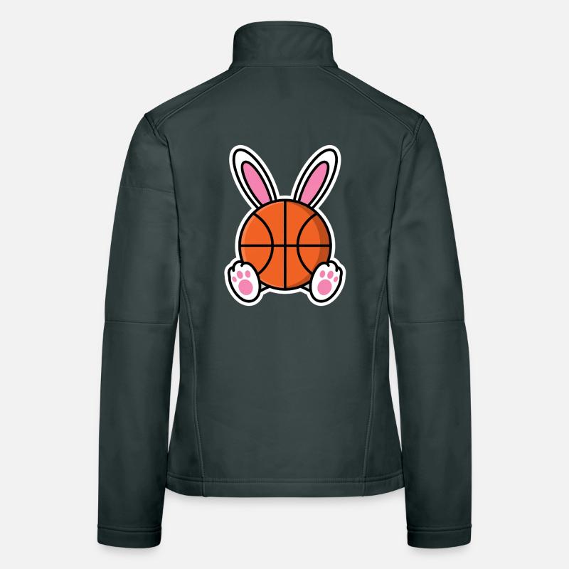 Design de lapins de basket de Pâques Veste en tissu softshell Femme