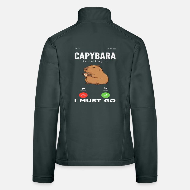 Phone Call Calling Capybaras Cute Women's Softshell Jacket