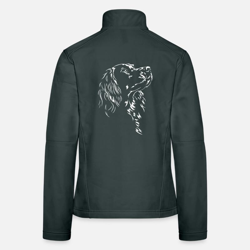Gordon Setter Silhouette Jagdhunde Hunde Wilsigns Frauen Softshelljacke