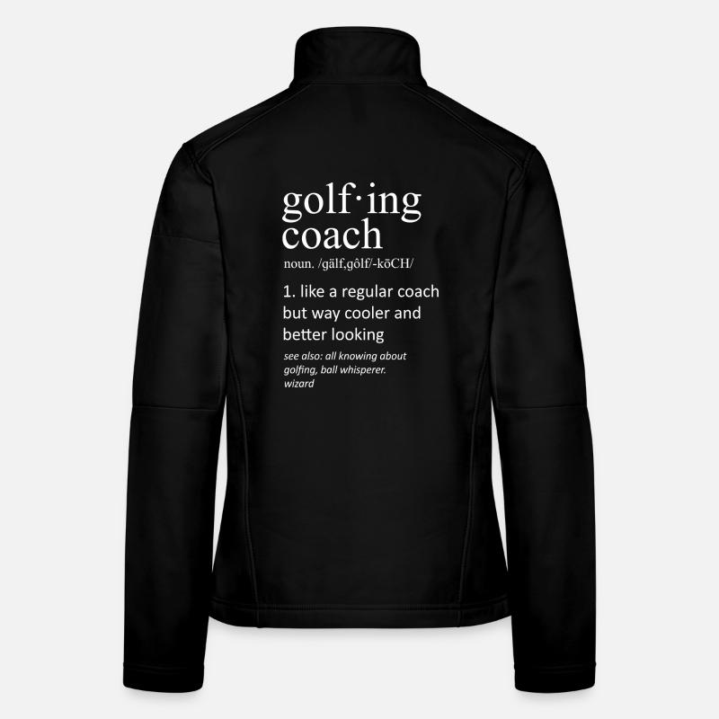 Golftrainer-Definition Spaßdesign Frauen Softshelljacke