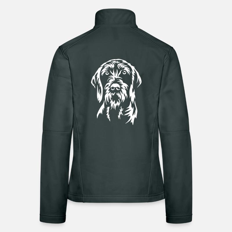 Pudelpointer Kopf "Black Edition" Frauen Softshelljacke