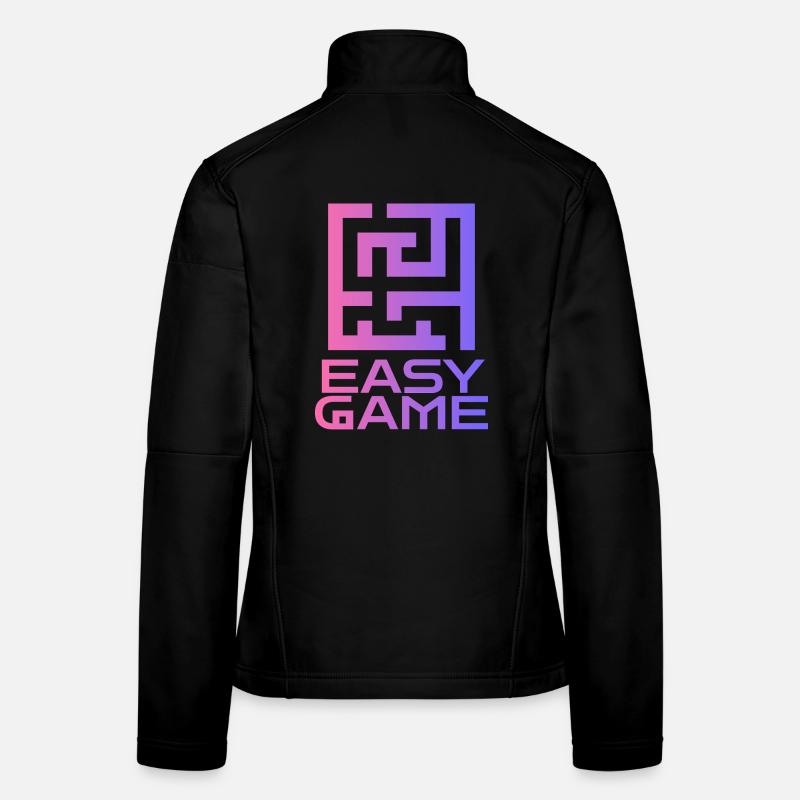 Maze Neon Easy Game Logo - Frauen Softshelljacke - Schwarz