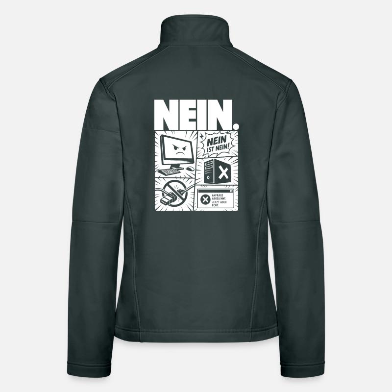 Nein ist Nein Computer IT Design Frauen Softshelljacke