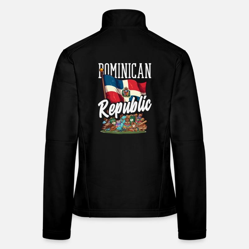 Drapeau de la République dominicaine Dom Rep Pride Veste en tissu softshell Femme