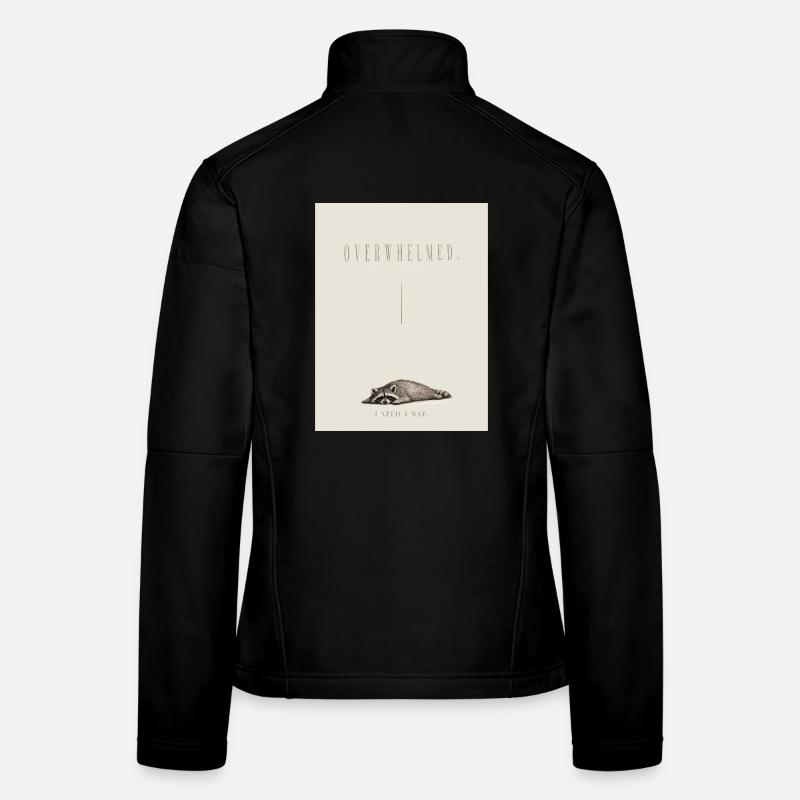 Overwhelmed Raccoon Meme Frauen Softshelljacke