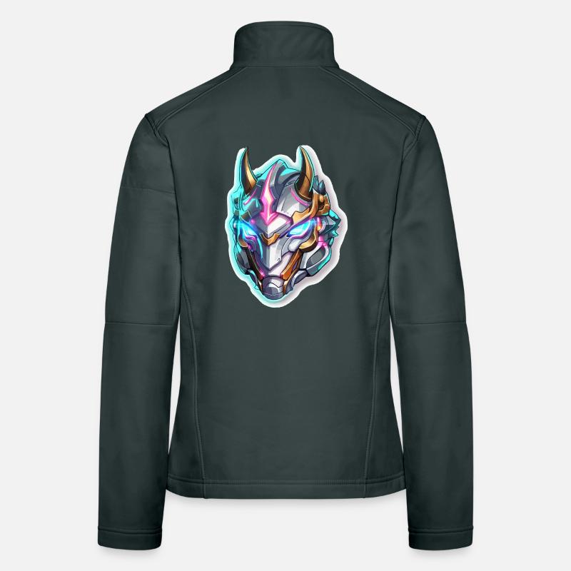 Neon Drachenhelm Frauen Softshelljacke
