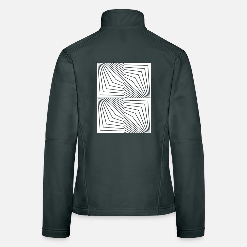 Constellation des Lignes Opart Veste en tissu softshell Femme