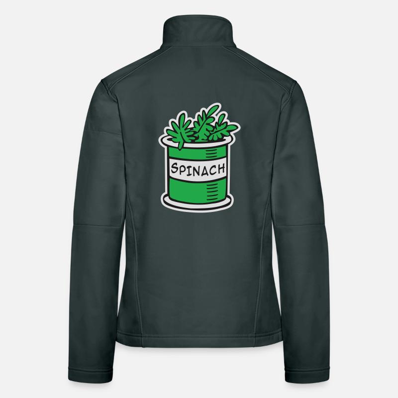 Épinards Veste en tissu softshell Femme