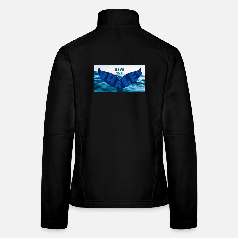 Save the whales - Frauen Softshelljacke - Schwarz