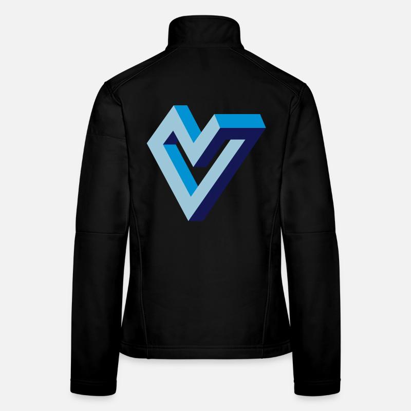 Coeur impossible | Comme Escher Veste en tissu softshell Femme