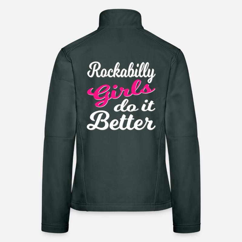 Rockabilly Vintage Mädchenpower Frauen Softshelljacke