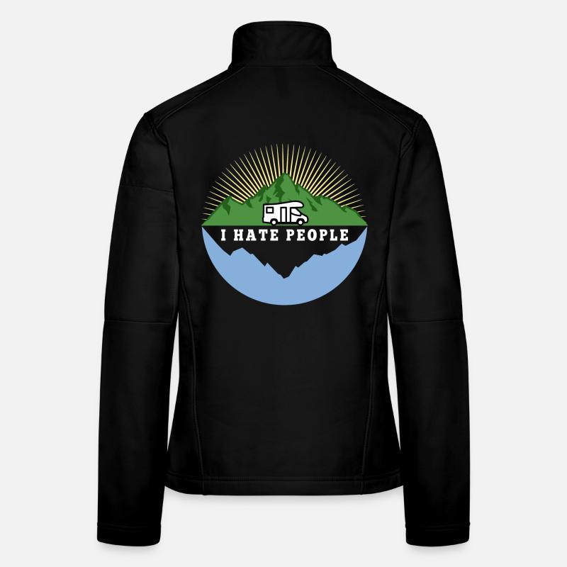 I hate people - Camping Natur Einsamkeit Frauen Softshelljacke