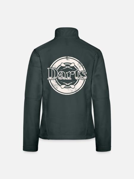 Dart Darten Darts - Women's Softshell Jacket - black - Back