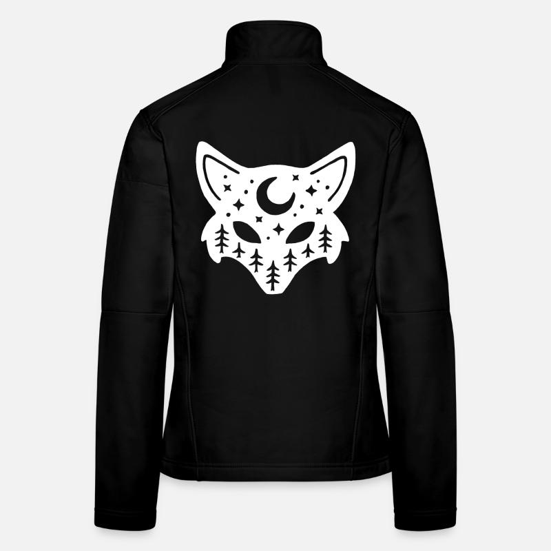 Renard blanc totem de la nature Veste en tissu softshell Femme