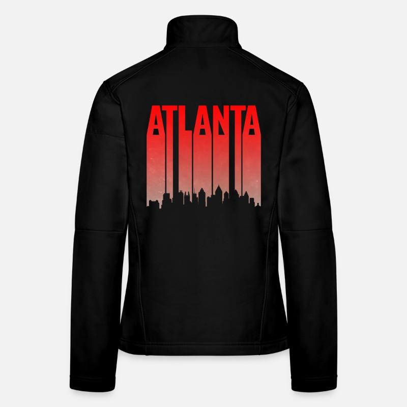 Atlanta Skyline Gradient Women's Softshell Jacket