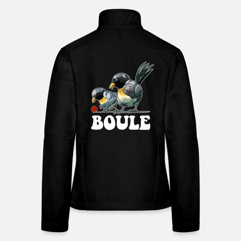Boules de boules de boules pour pétanque Veste en tissu softshell Femme