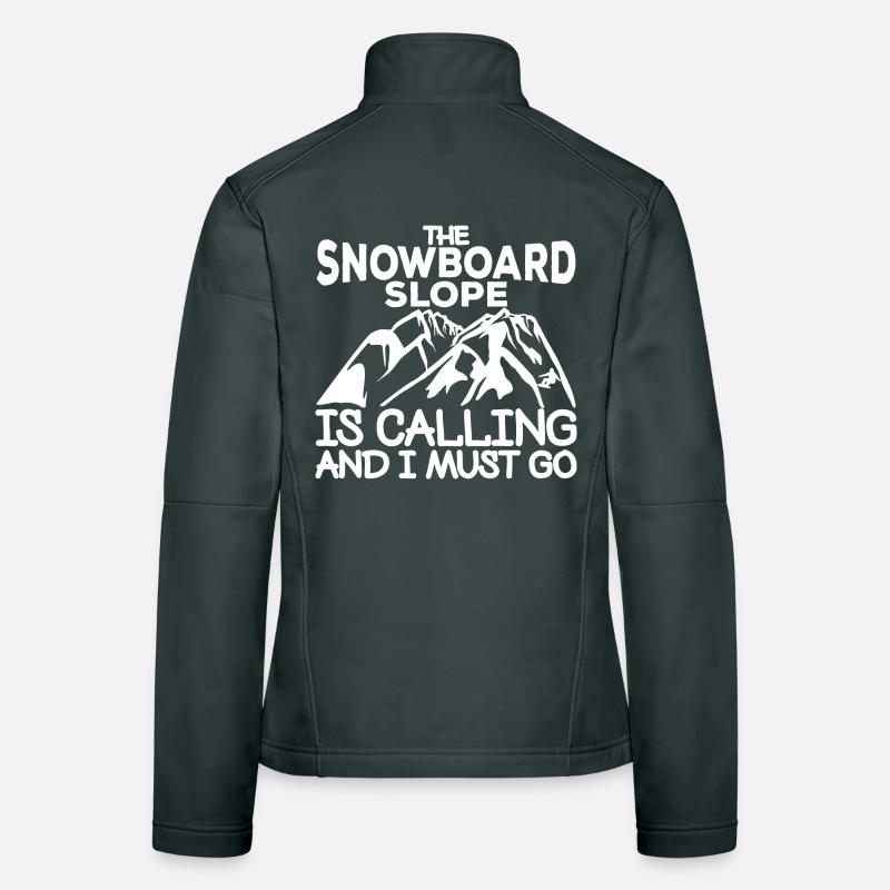Slogan snowboard Veste en tissu softshell Femme