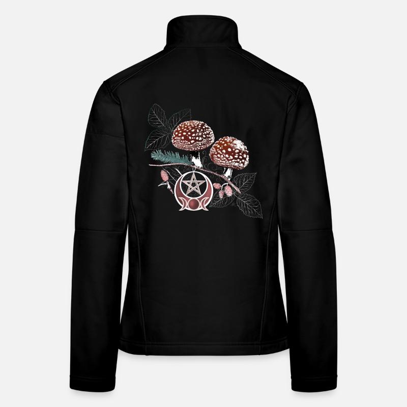 Toadstool Wicca Symbol Natural Magic Autumn Women's Softshell Jacket