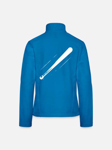 Baseballschläger Zeichnung - Frauen Softshelljacke - Schwarz - Hinten