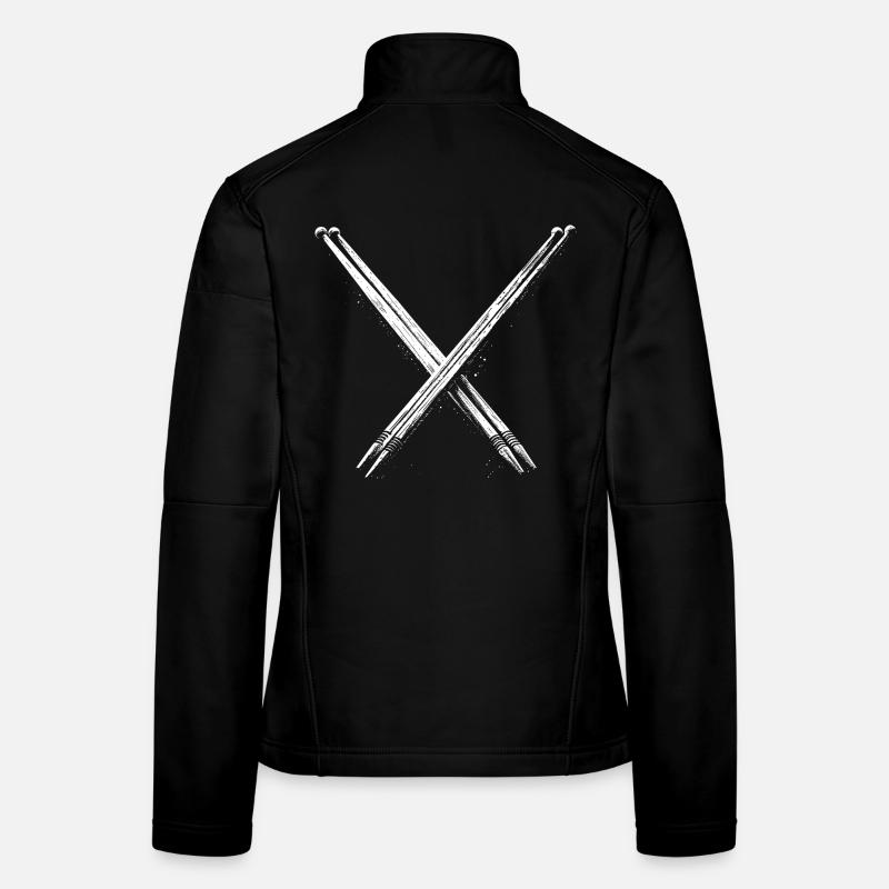 Drumsticks Drawing Women's Softshell Jacket