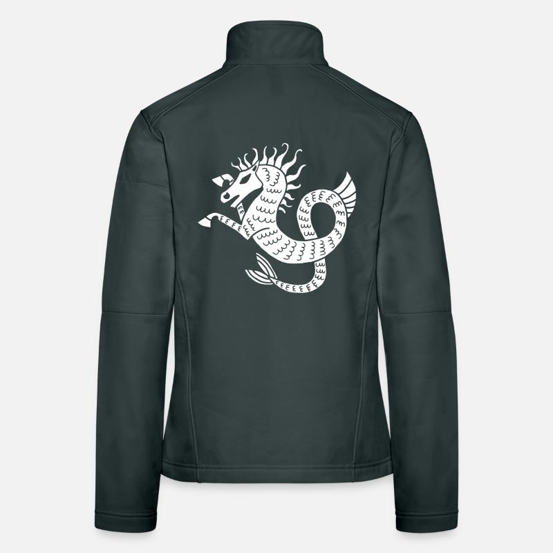 Weißes Seepferdchen Frauen Softshelljacke