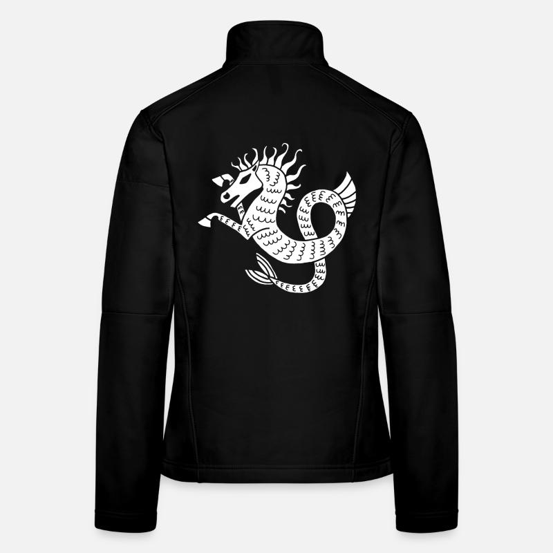 Cheval de mer blanc Veste en tissu softshell Femme
