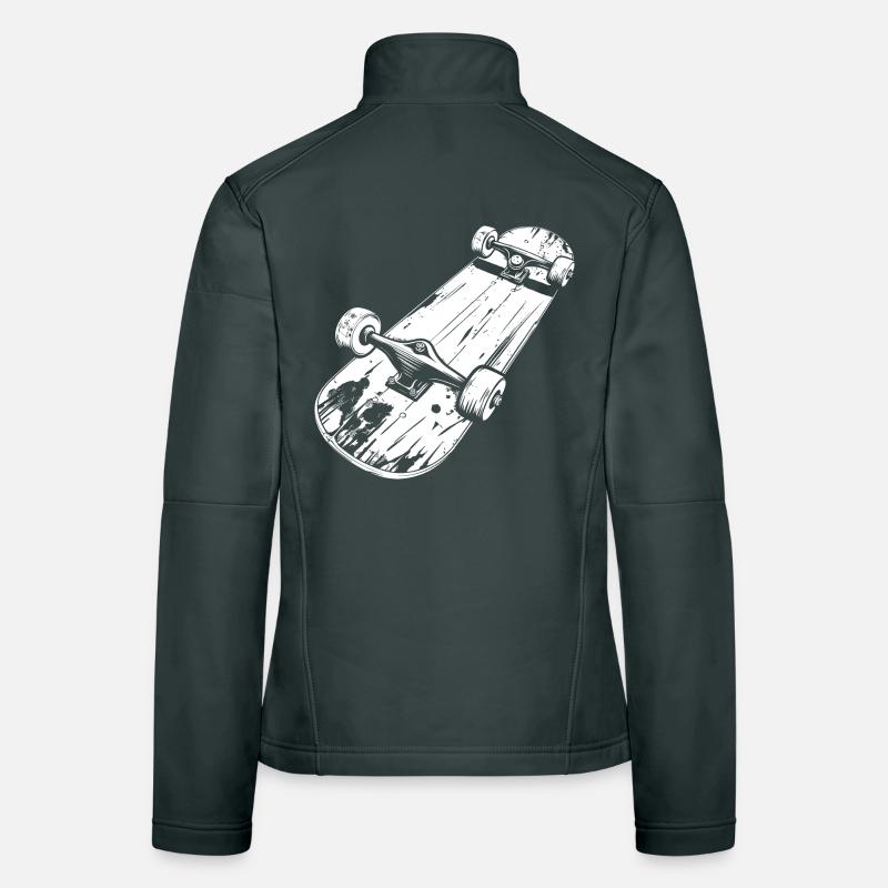 Skateboard Zeichnung Frauen Softshelljacke