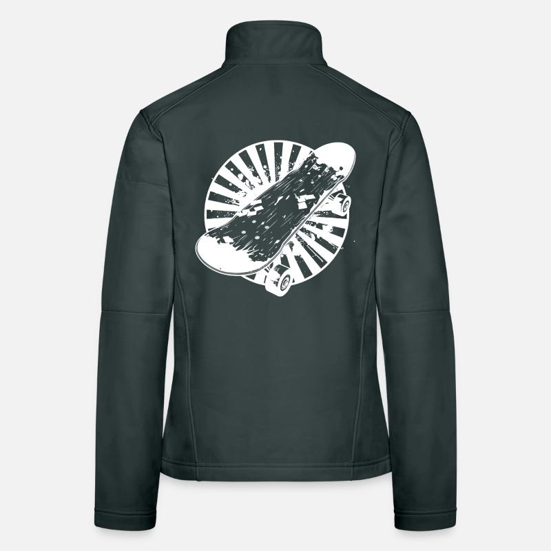 Graphiques de skateboard Veste en tissu softshell Femme