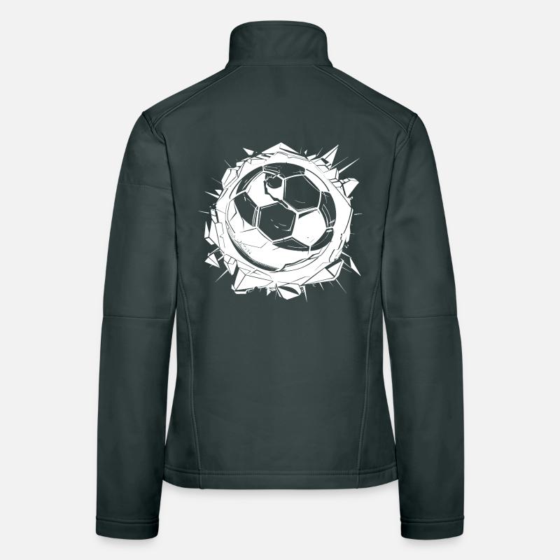 Soccer Drawing Women's Softshell Jacket