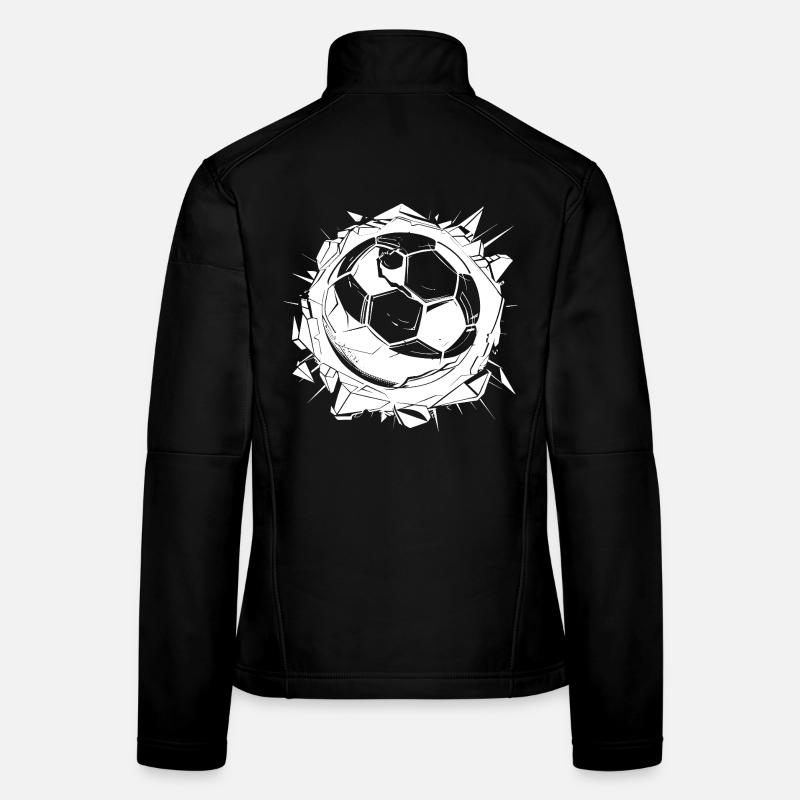 Soccer Drawing Women's Softshell Jacket
